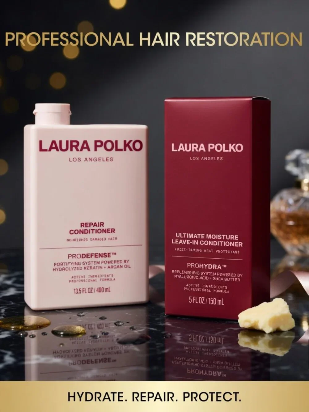 Laura Polko Hair Repair Conditioner 13.5 oz and Leave In Conditioner 5 oz Duo